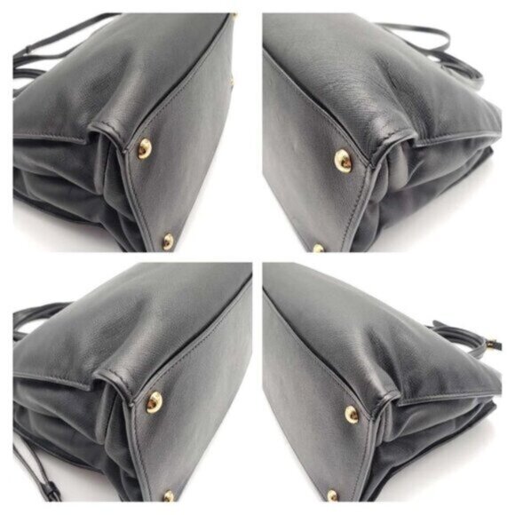 Prada Saffiano Triple Pocket Nero Black Shoulder Bag - Picture 9 of 16